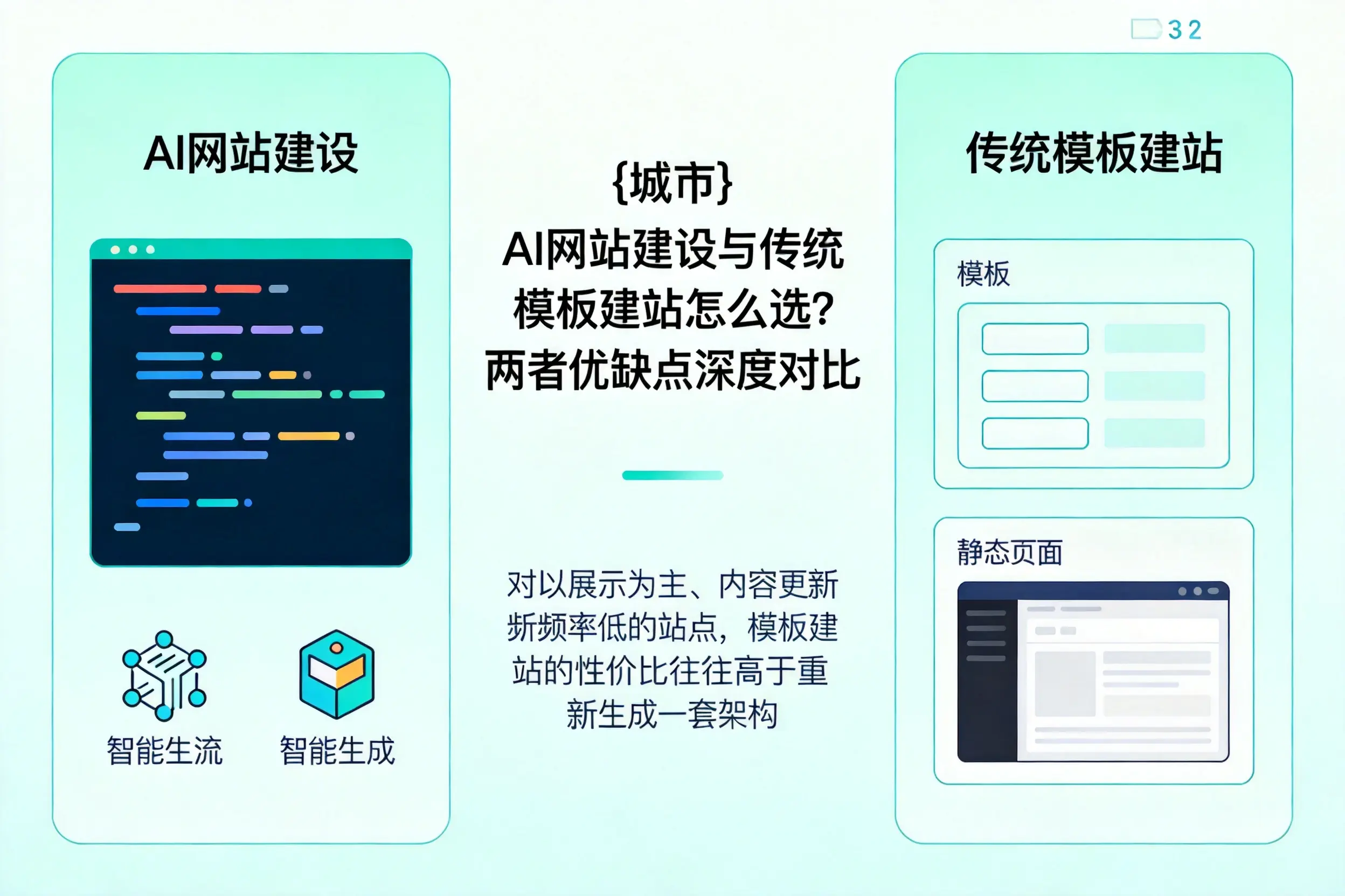 阿里AI网站建设与传统模板建站怎么选?两者优缺点深度对比