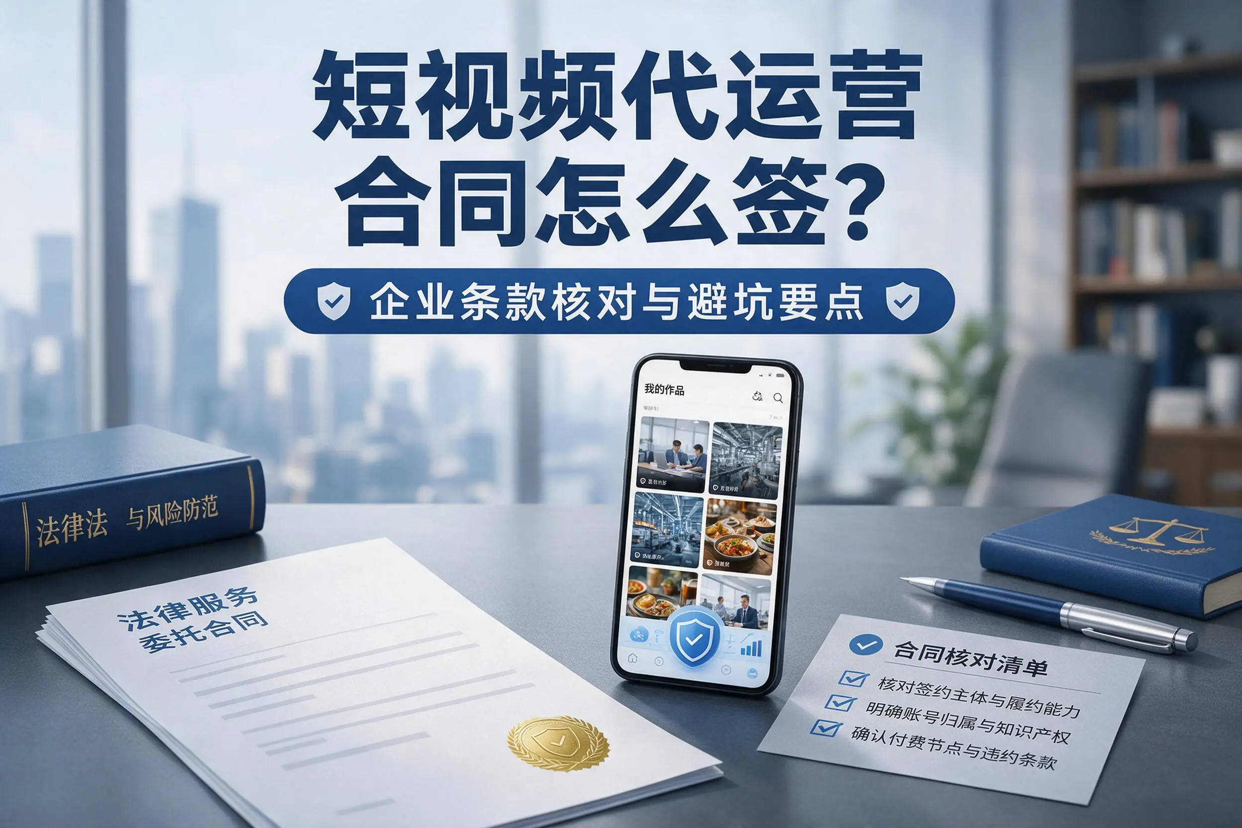 短视频代运营合同怎么签？阿里企业条款核对与避坑要点