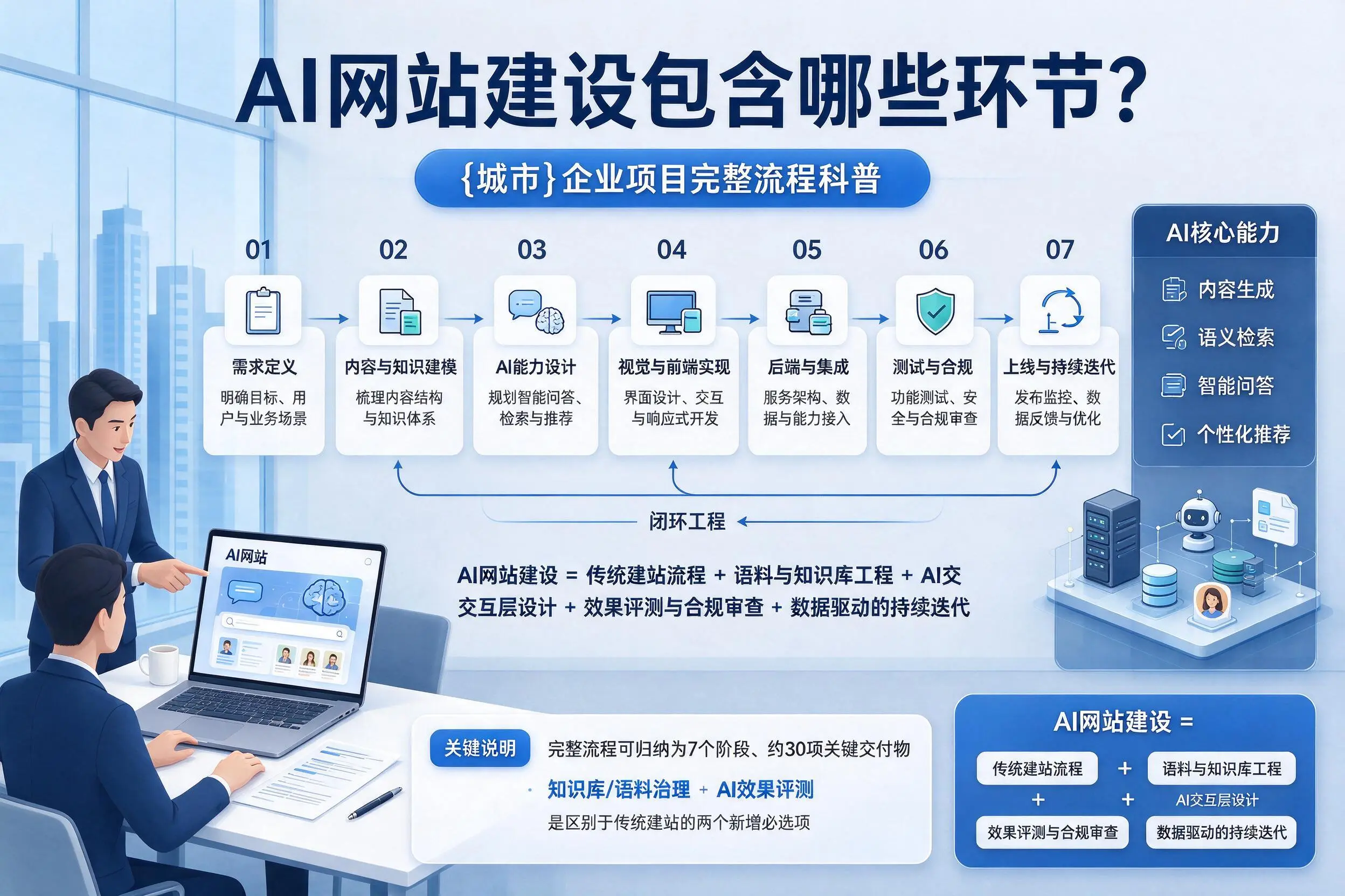 AI网站建设包含哪些环节？阿里企业项目完整流程科普