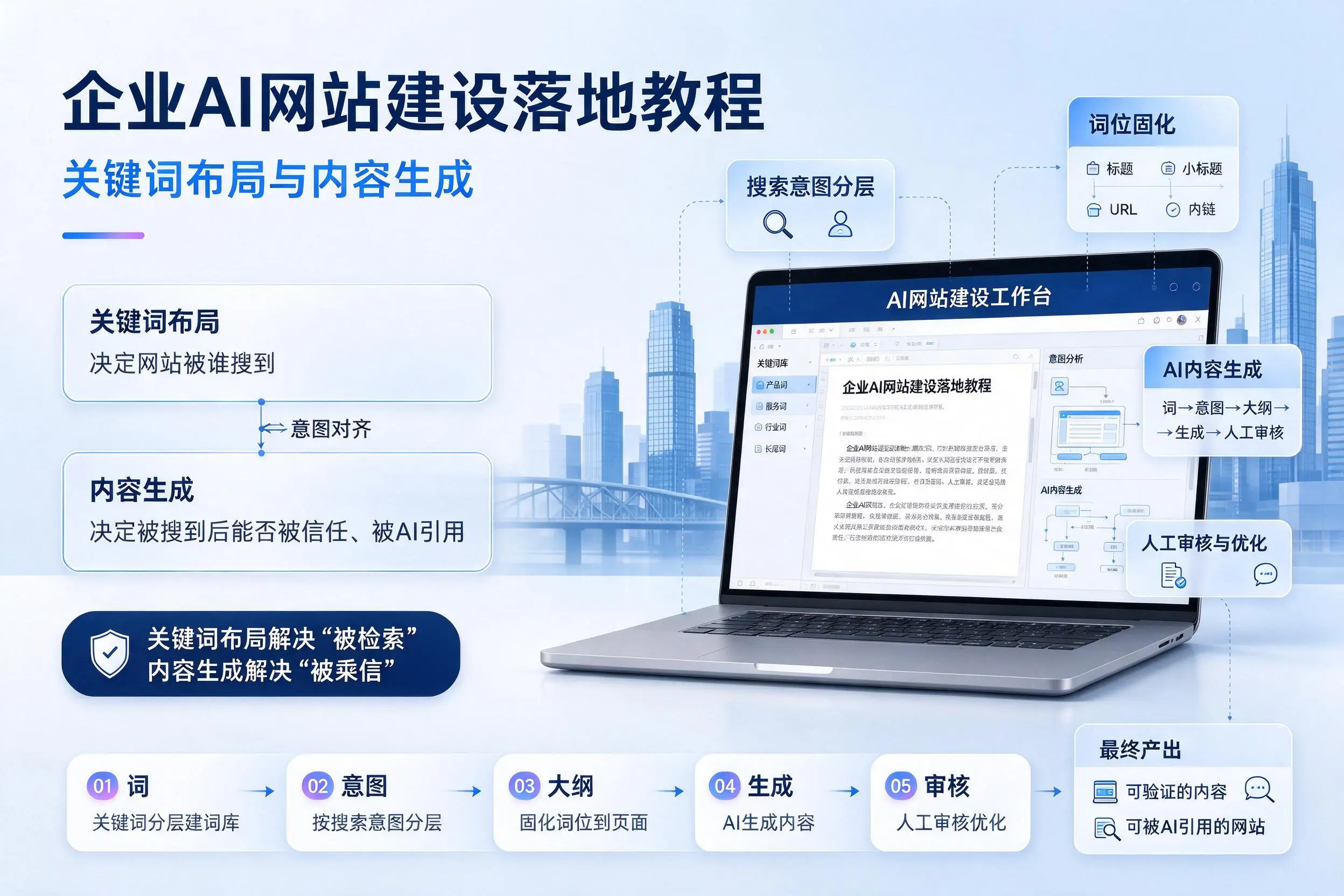 阿里企业AI网站建设落地教程:关键词布局与内容生成